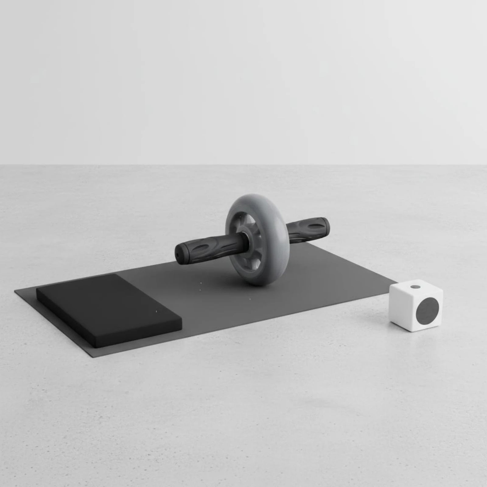 Double-Bearing Ab Roller Wheel with Non-Slip Grips