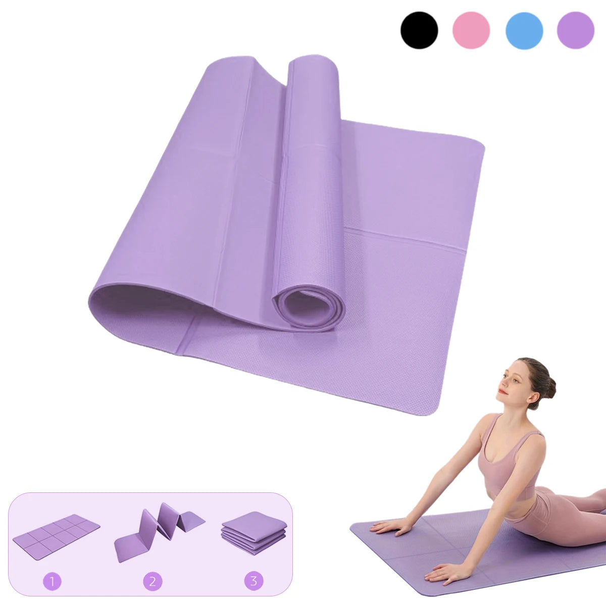Foldable Eco-Friendly Yoga Mat for Yoga & Pilates