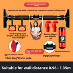 Indoor Pull-Up Bar — Wall & Door Mount with Height Rings for Adults & Kids