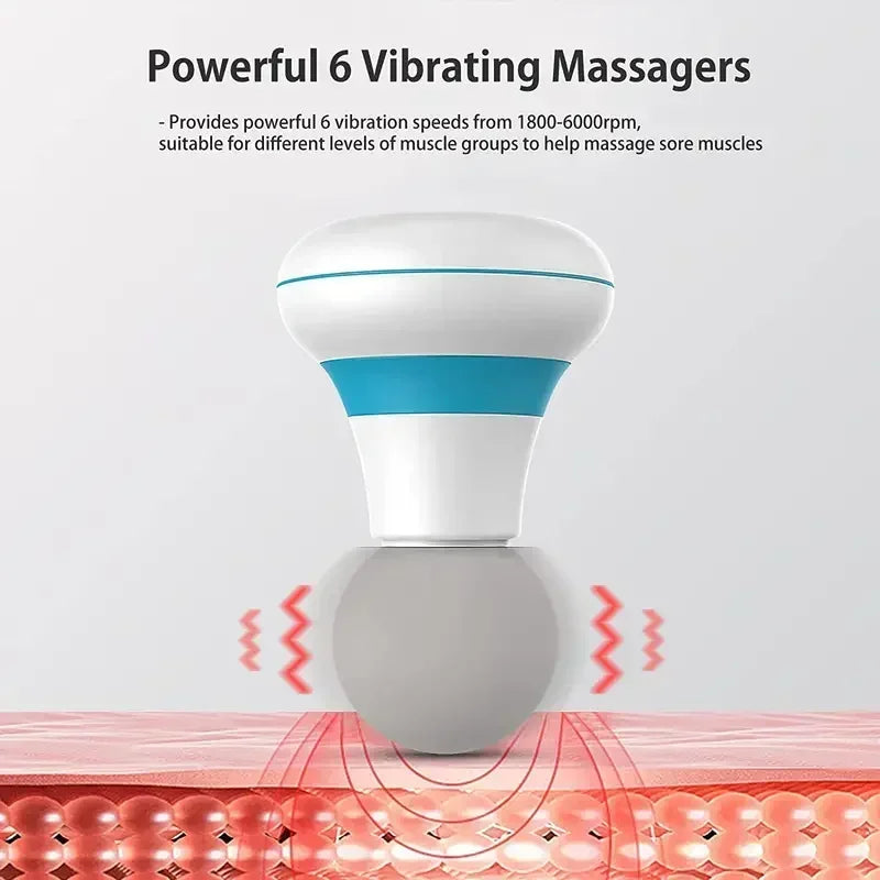 Mini Handheld Massage Gun — Ultra Quiet 35dB Portable Massager Type-C Charging