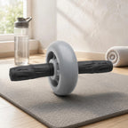 Double-Bearing Ab Roller Wheel with Non-Slip Grips