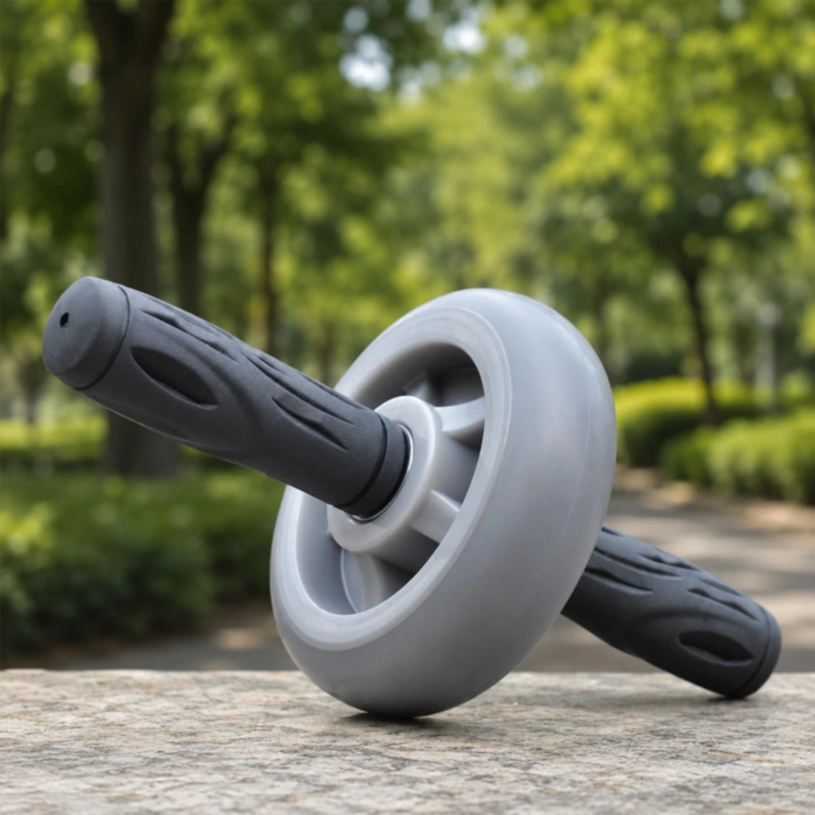 Double-Bearing Ab Roller Wheel with Non-Slip Grips