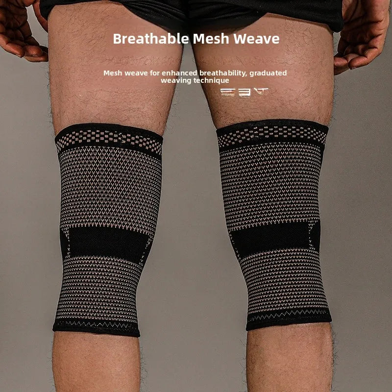 Copper Ion Knitted Knee Pads — Breathable Sports Knee Support Outdoor Universal Fit