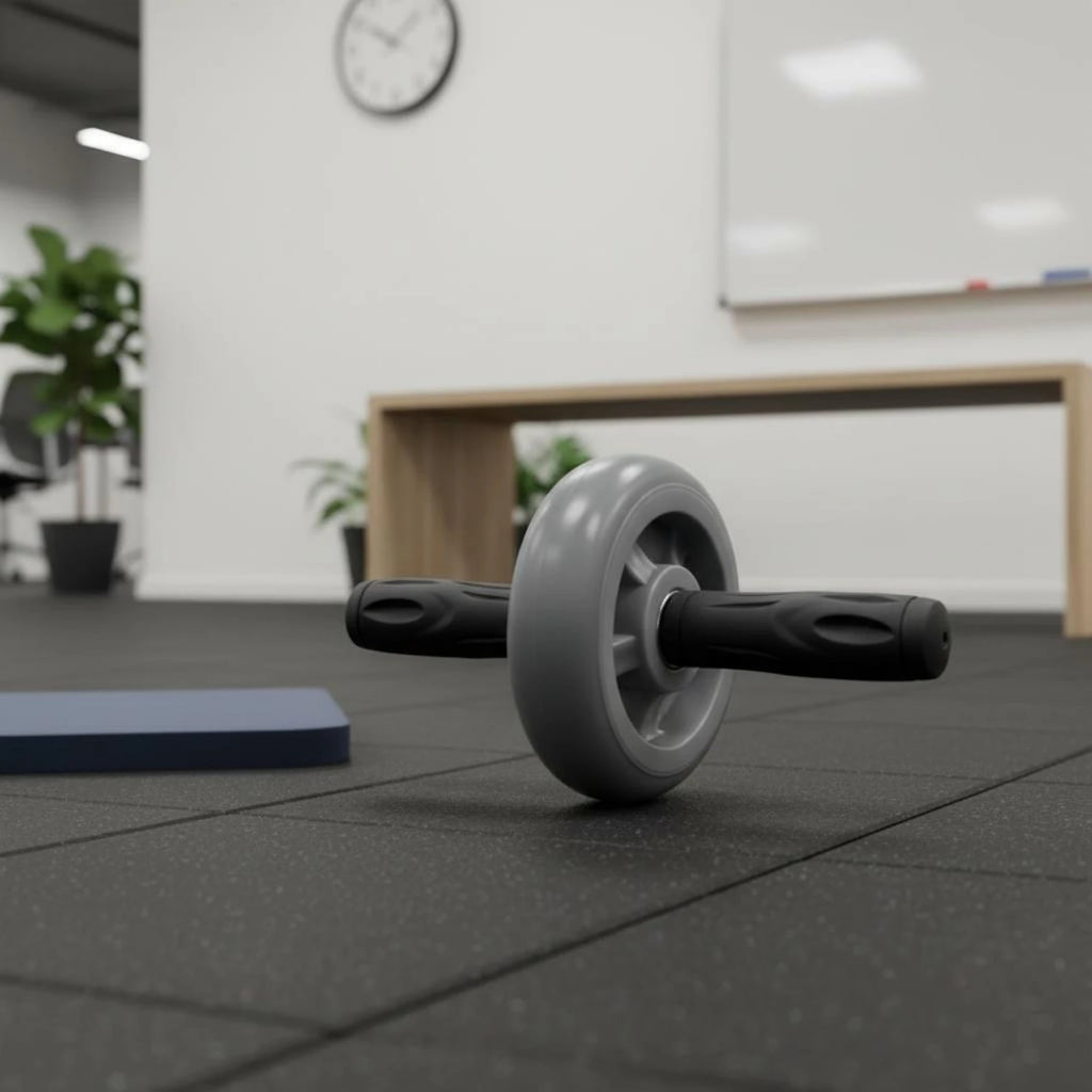Double-Bearing Ab Roller Wheel with Non-Slip Grips