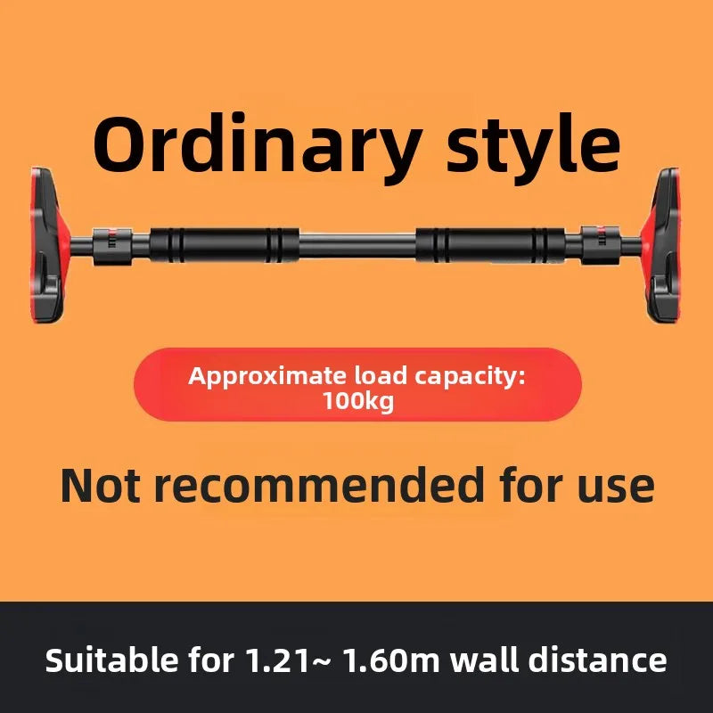 Indoor Pull-Up Bar — Wall & Door Mount with Height Rings for Adults & Kids