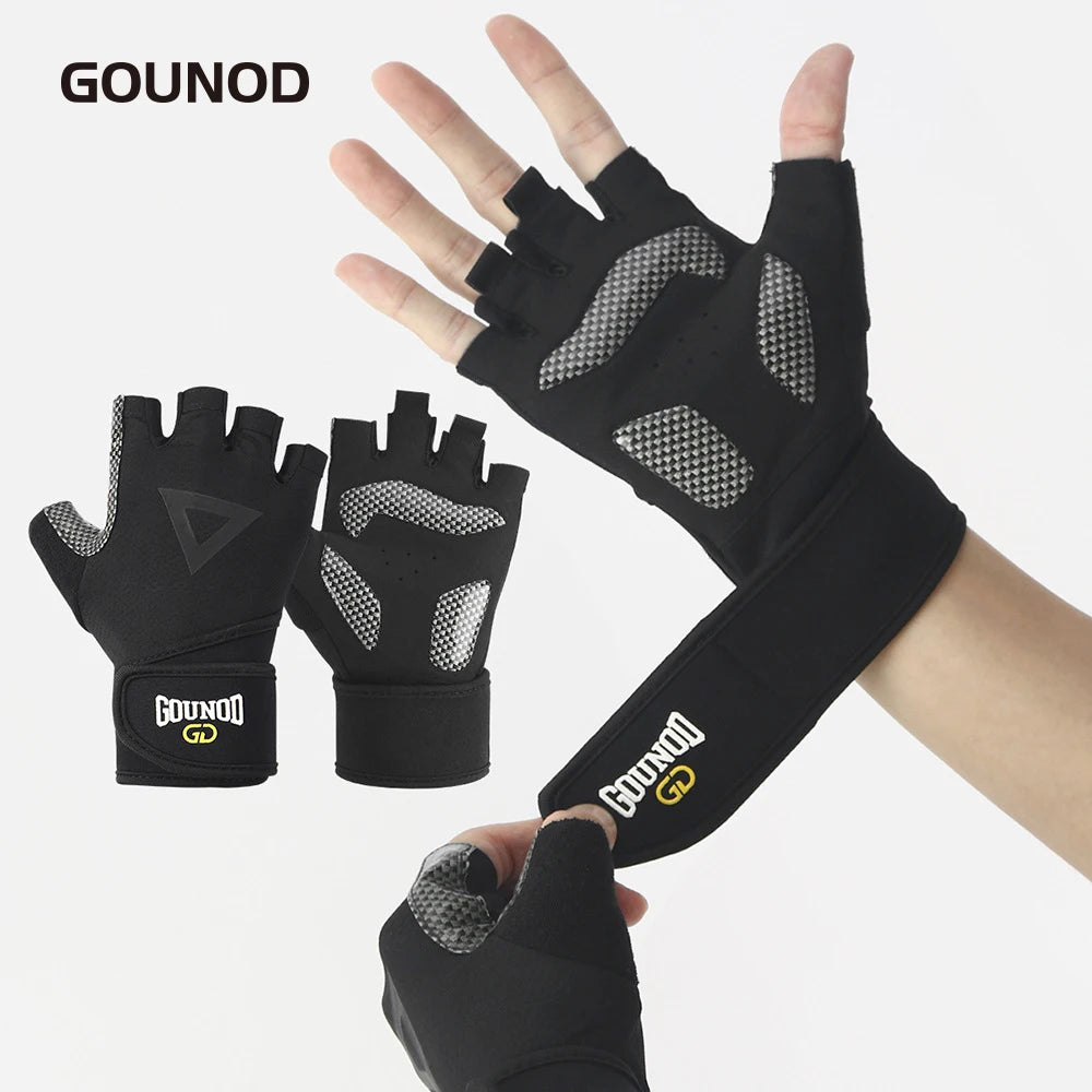 Weight Lifting Gloves — Wrist Support Shockproof Gym & Cycling Gloves (1 Pair)