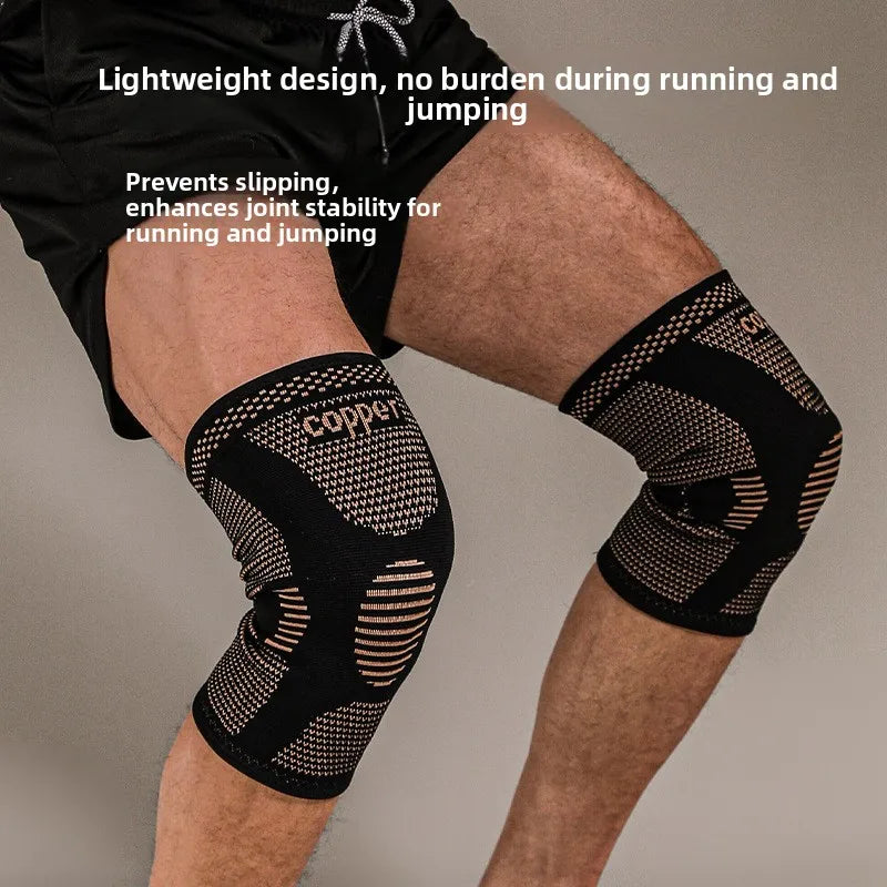 Copper Ion Knitted Knee Pads — Breathable Sports Knee Support Outdoor Universal Fit