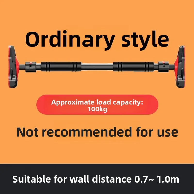Indoor Pull-Up Bar — Wall & Door Mount with Height Rings for Adults & Kids