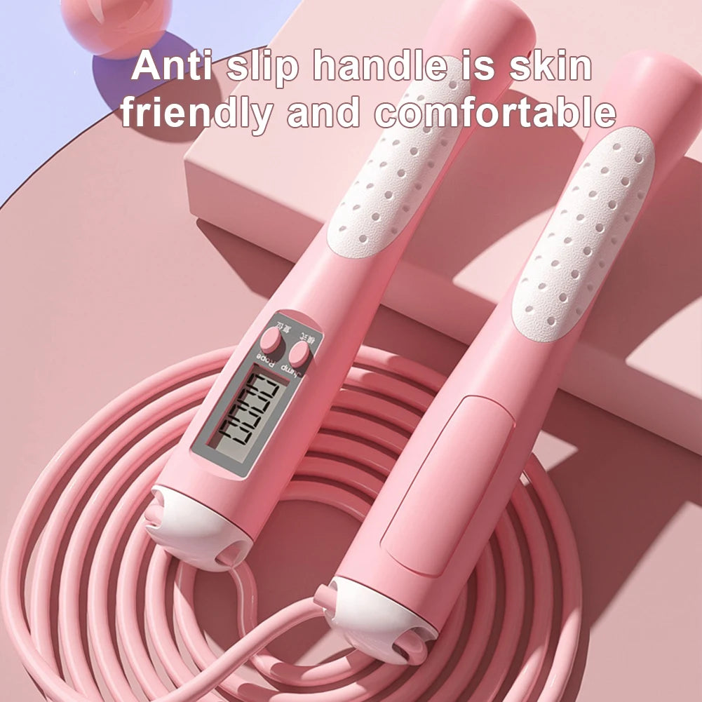 Adjustable Jump Rope with Counter – 2.8m Fitness Skipping Rope