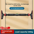 Indoor Pull-Up Bar — Wall & Door Mount with Height Rings for Adults & Kids