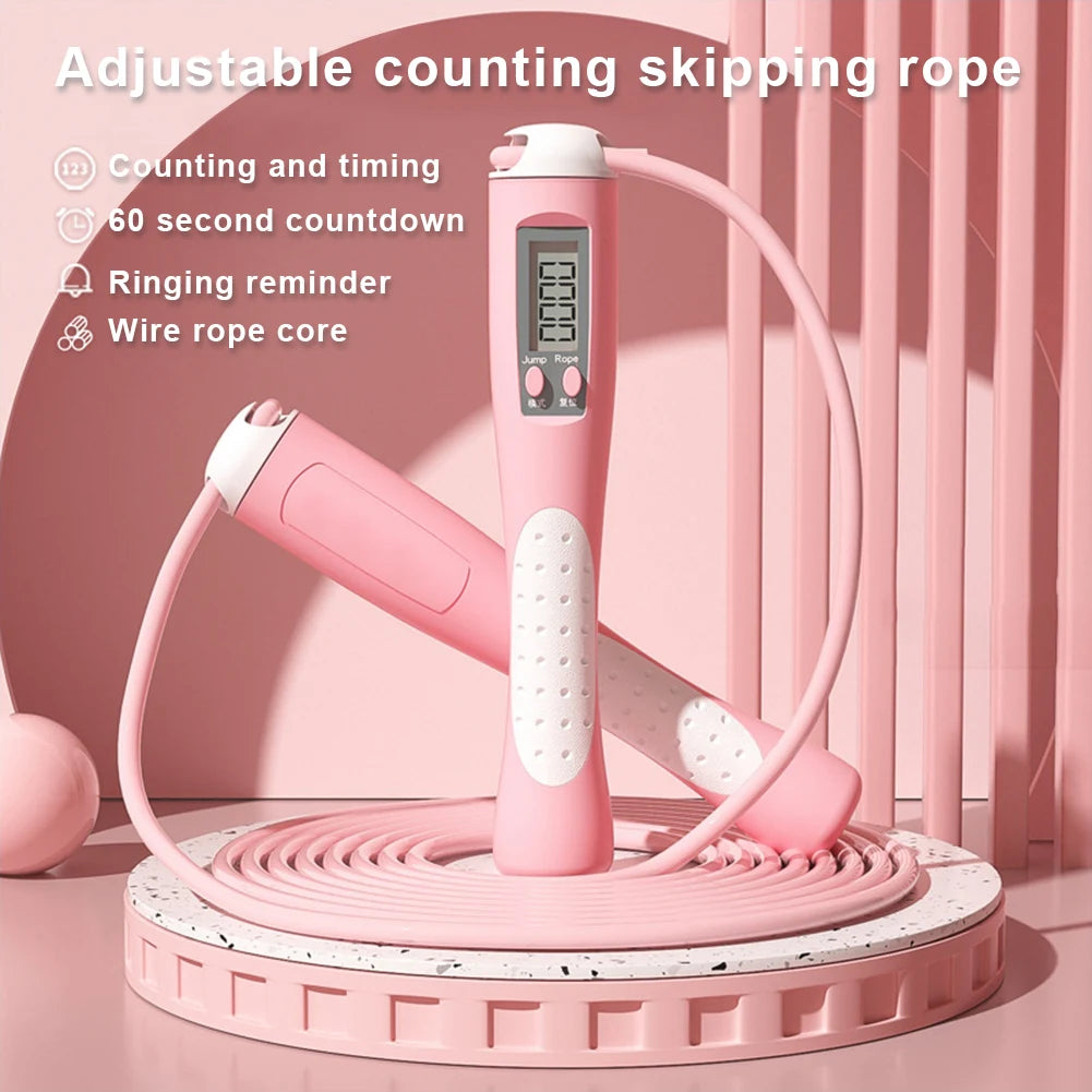 Adjustable Jump Rope with Counter – 2.8m Fitness Skipping Rope